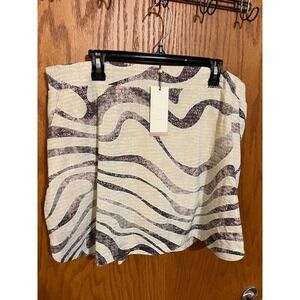 CALIA Birdie Skort Golf XXL Neutral Shallow Ripples Print 16" Odor Control NWT